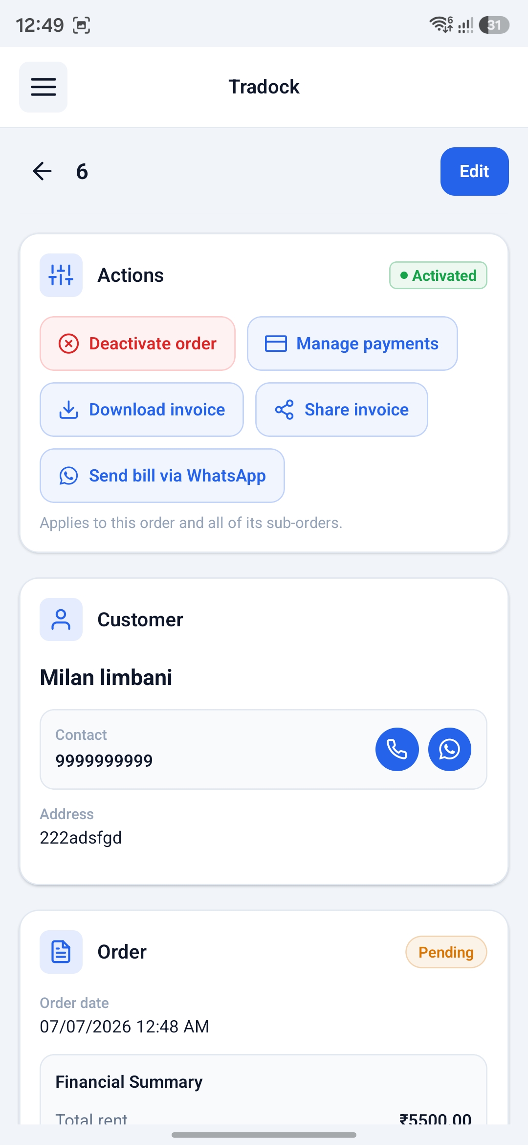 Android App screenshot 3