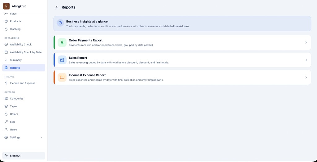 Web Dashboard screen 4